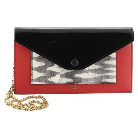 celine pocket envelope wallet on chain|Celine.